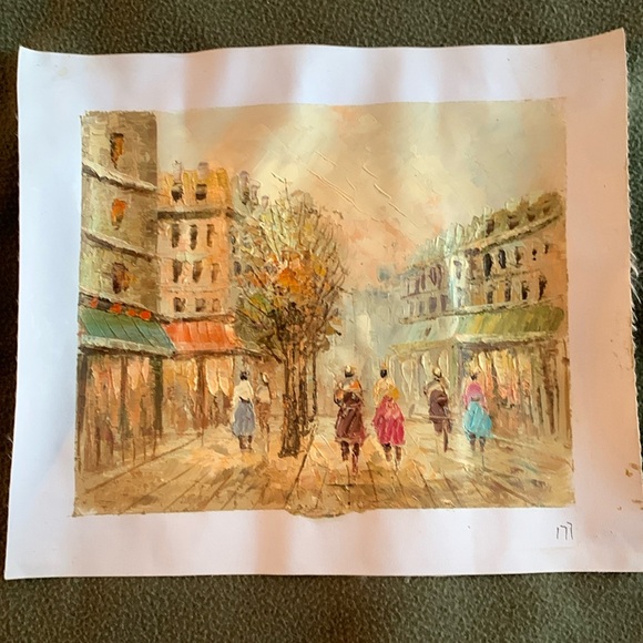 Other - Beautiful original oil painting of street scene. Canvas approx 13” x 11”.